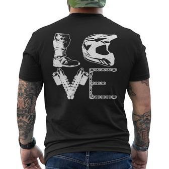 Dirt Bike Love Motocross Mx Enduro Biker Men's T-shirt Back Print | Mazezy DE