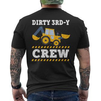 Dirty 3Rdy Birthday Construction Truck 3Rd Bday Crew Men's T-shirt Back Print - Seseable