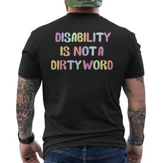 Disabled Is Not A Dirty Word Men's T-shirt Back Print - Monsterry CA