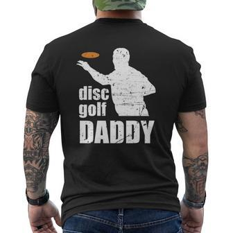 Disc Golf Daddy Father Discgolf Hole In One Pair Midrange Mens Back Print T-shirt | Mazezy