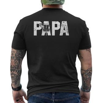 Disc Golf Papa Dad Disc Golfing Mens Back Print T-shirt | Mazezy