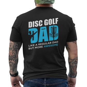 Disc Golf Vintage Disc Golfing Dad Lover Player Mens Back Print T-shirt | Mazezy