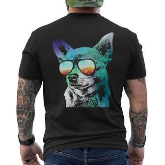 Disco Groovy Chihuahua Men's T-shirt Back Print | Mazezy