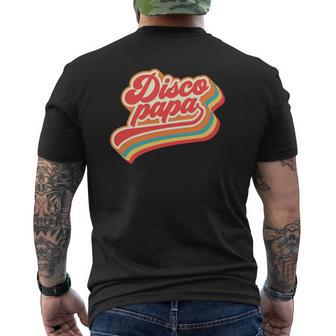 Disco Papa Vintage 1970S Groovy Rainbow Retro Matching Mens Back Print T-shirt | Mazezy
