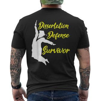 Dissertation Defense Survivor Doctorate PhD Men's T-shirt Back Print - Monsterry UK