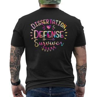 Dissertation Defense Survivor Phd Graduation Announcement Men's T-shirt Back Print - Monsterry AU