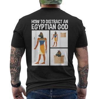 How To Distract An Egyptian God Cat Men's T-shirt Back Print - Monsterry AU