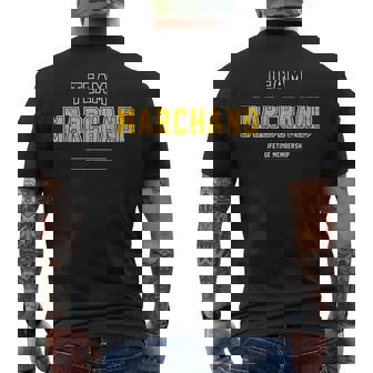 Distressed Team Marchand Proud Family Last Name Surname Men's T-shirt Back Print | Seseable UK