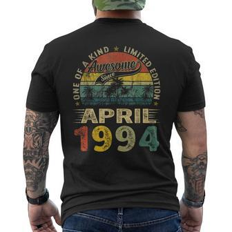 Distressed Vintage 1994 April Limited Edition 30Th Birthday Men's T-shirt Back Print - Monsterry AU