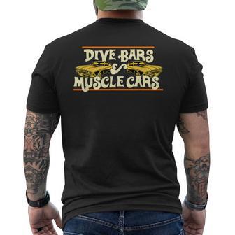 Dive Bars And Muscle Cars T 70S Inspired Men's T-shirt Back Print - Monsterry