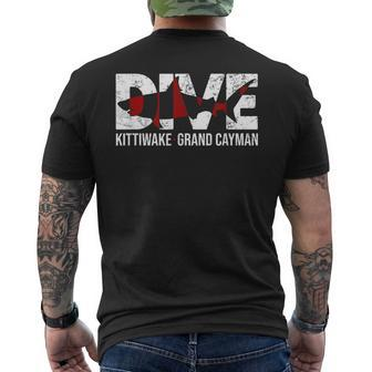 Dive Grand Cayman Kittiwake Scuba Diving Diver Mens Back Print T-shirt - Thegiftio UK