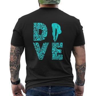 Dive Springboard Diver Diving Board Mens Back Print T-shirt - Thegiftio UK