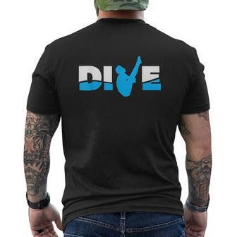 Dive Water Sports Platform Diver Springboard Diving Mens Back Print T-shirt - Thegiftio UK
