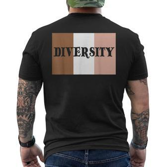 Diversity Neapolitan Ice Cream Equality Graphic Mens Back Print T-shirt - Thegiftio UK