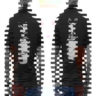 Divertido Bull Terrier En Bolsillo Lindo Bull Terrier Camiseta Camiseta Hombre Estampado Espalda - Regaloses