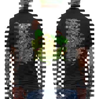 Divertido Coala Perezoso Tortuga Iguana Escuadra Zoo Animal Camiseta Hombre Estampado Espalda - Regaloses