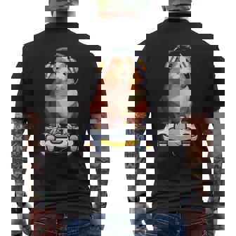Divertido Conejillo De Indias Y Amante De Losideojuegos Esponjoso Cavy Gamers Camiseta Hombre Estampado Espalda - Regaloses
