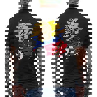 Divertido Dabbing Perro Fútbol Deenezuela Bandera Sport Camiseta Hombre Estampado Espalda - Regaloses