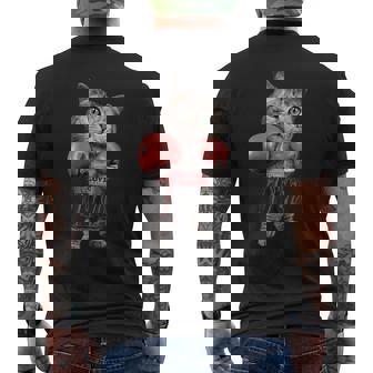 Divertido Gato De Boxeo Amantes Del Boxeo Y Boxeador Camiseta Hombre Estampado Espalda - Regaloses