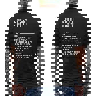 Divertido Título De Trabajo De Pilot Definition Camiseta Hombre Estampado Espalda - Regaloses