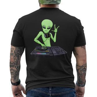 Dj Alien Extraterrestrial Space Men's T-shirt Back Print - Monsterry CA