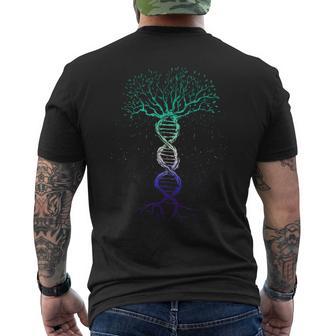 Dna Tree Mlm Flag Tree Lgbt Gay Male Flag Mlm Men's T-shirt Back Print - Monsterry UK