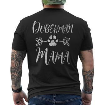 Doberman Pinscher Mama Men's T-shirt Back Print | Mazezy
