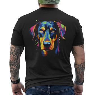 Dobermann Puppy Best Dog Dog Dog Pet Fan Black T-Shirt mit Rückendruck - Seseable