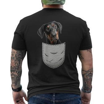 Dobie Dobermann Pinscher Pocket Lovers Chest Bag Men's T-shirt Back Print - Thegiftio UK