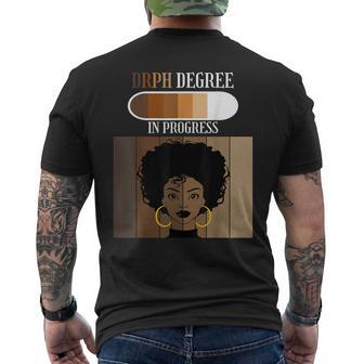 Doctor Of Public Health Drph Degree In Progress Black Afro Men's T-shirt Back Print - Monsterry CA