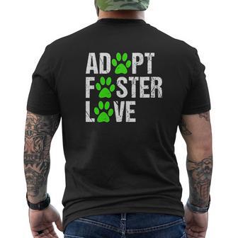 Dog Adoption Rescue Dogs Adopt Cat Shelter Paw Mens Back Print T-shirt - Thegiftio UK