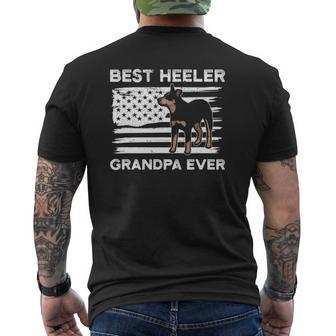 From Dog American Flag Heeler Grandpa Australian Cattle Dog Mens Back Print T-shirt | Mazezy