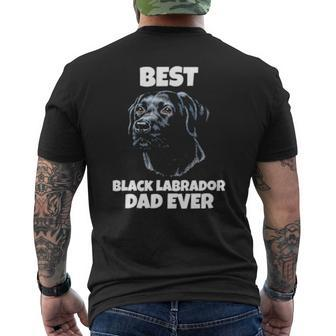 Dog Best Dad Ever Black Labrador Retriever Portrait 478 Paws Mens Back Print T-shirt | Mazezy