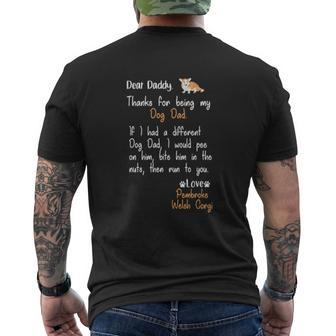 Dog Dad Dog 4 Mens Back Print T-shirt | Mazezy