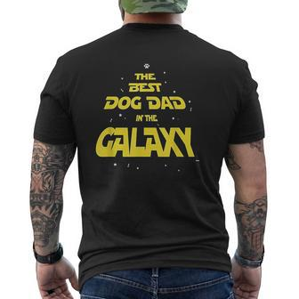 Dog Dad Best Dog Dad In The Galaxy Mens Back Print T-shirt - Thegiftio UK