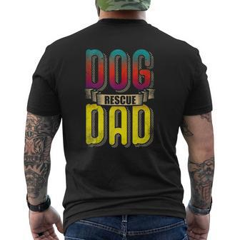 Dog Dad Love And Rescue Adopt Love Adopt Paw And Dog Rescue Mens Back Print T-shirt | Mazezy CA