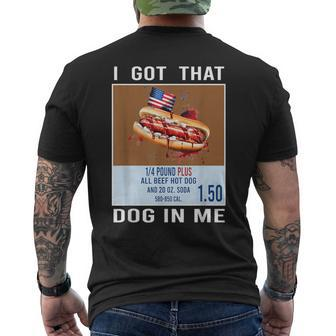 I Got That Dog In Me My Favorite Veteran Is My Dad Usa Flag Men's T-shirt Back Print - Monsterry