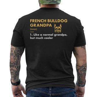 Dog French Bulldog Grandpa Definition Men's T-shirt Back Print | Mazezy
