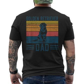 Dog Golden Dad Vintage Golden Retriever Dad Mens Back Print T-shirt - Thegiftio UK