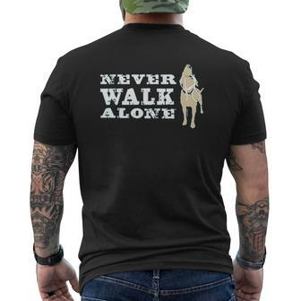 Dog Is Good Never Walk Alone Mens Back Print T-shirt - Thegiftio UK