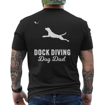 Dog Jumping Swimming Dock Diving Dog Dad Mens Back Print T-shirt | Mazezy UK