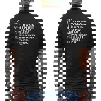 Dog Lover Dad Husband Daddy Protector Hero Fathers Day Men's T-shirt Back Print - Thegiftio UK