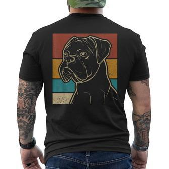 Dog Lover Dog Owner Retro Pet Animal Outfit Vintage Boxer Men's T-shirt Back Print - Thegiftio UK