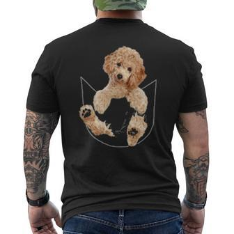 Dog Lovers Poodle In Pocket Dog Face Men's T-shirt Back Print | Mazezy