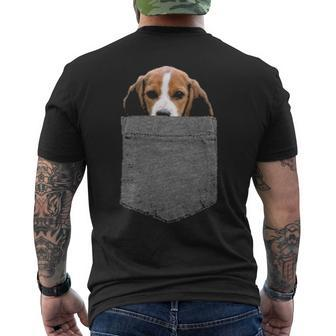 Dog In Your Pocket T Beagle Men's T-shirt Back Print | Mazezy