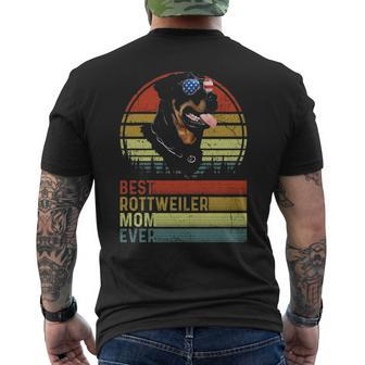 Dog Vintage Best Rottweiler Mom Ever Mother Day Puppy Dog Men's T-shirt Back Print | Mazezy CA