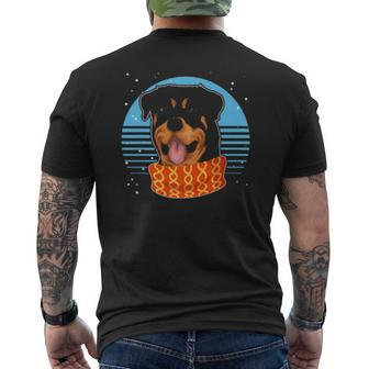 Dog Winter Animal Pet Owner Rottie Retro Rottweiler Mens Back Print T-shirt - Thegiftio UK