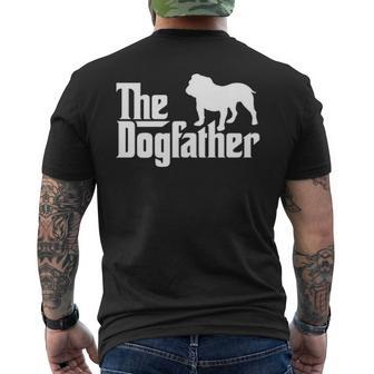 The Dogfather Bulldog Men's English Bulldog Dad Men's T-shirt Back Print | Mazezy
