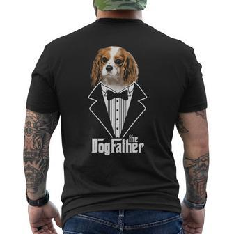 The Dogfather Cavalier King Charles Spaniel Dad Papa Men's T-shirt Back Print | Mazezy