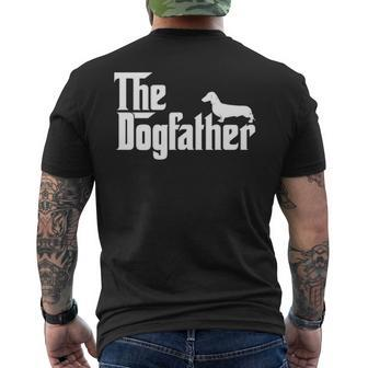 The Dogfather Dachshund Father Dog Lover Men's T-shirt Back Print | Mazezy